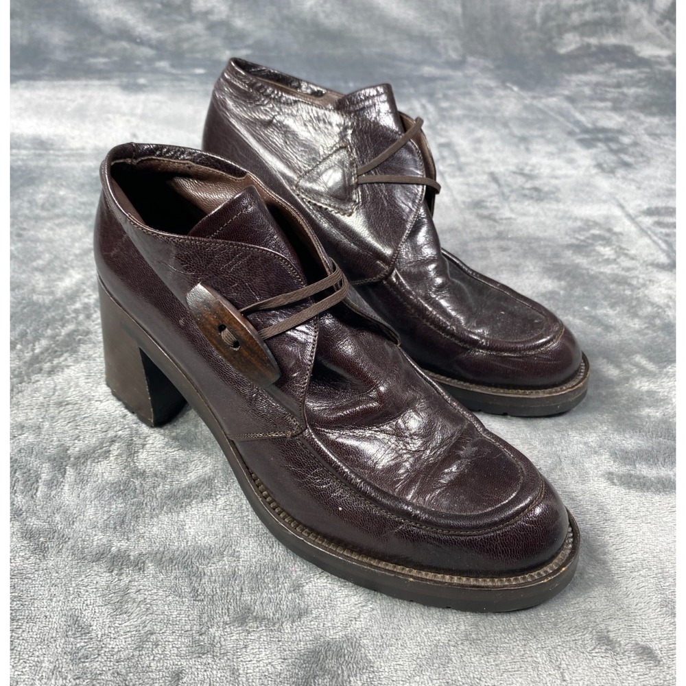 Materia Prima Goffredo Fantini Boots Womens 7.5 US 37.5 EU Leather Toggle Italy